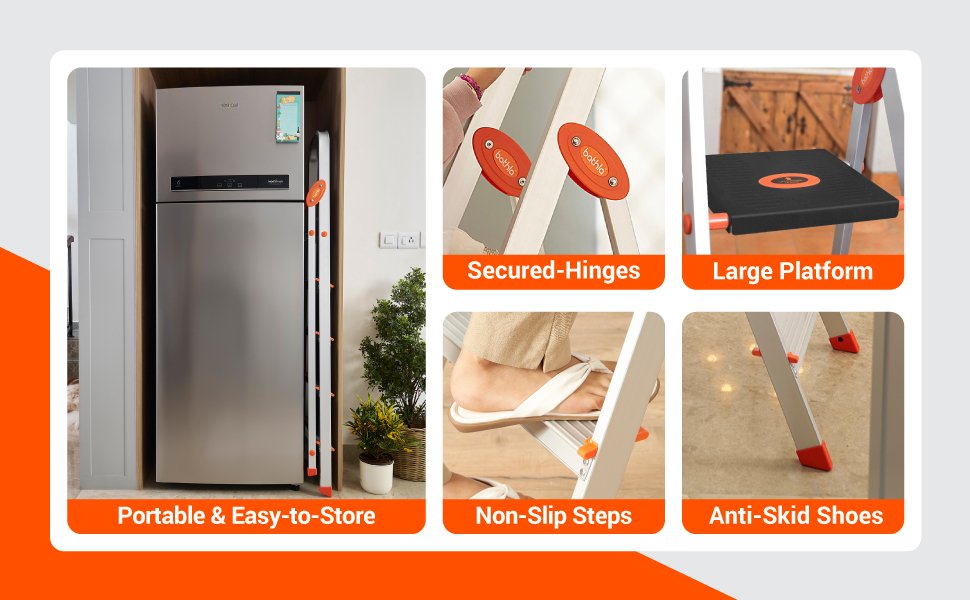 Ladder for home, Aluminium Ladder, Sidi, Bathla Ladder, Bathla Stepladder, Stepladder for home