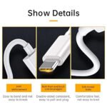 Super VOOC/Superdart Type-C 7 Pin Data Sync Fast Charging Cable Compatible for Realme Phones Upto 6.5Amp (White)