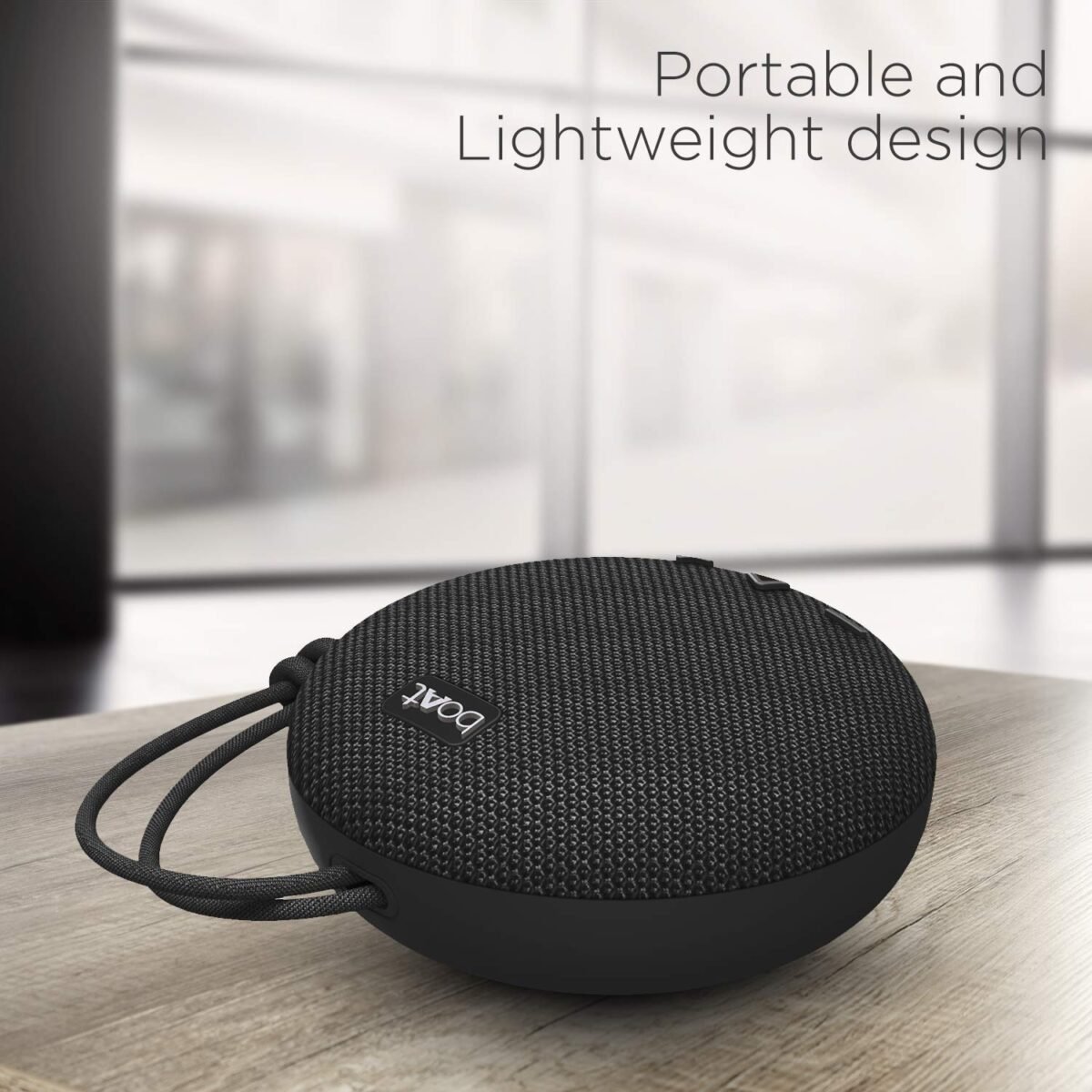 boAt Stone 190, Wireless Portable Speaker with 52mm Dynamic Driver, Up to 4hrs Nonstop Playback, IPX 6 Water Resistant (Black)