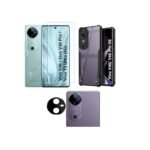 3-in-1 Combo pack Vivo V40 / V40 Pro 5G (Eagle) Transparent Shockproof Back Case + HD Tempered Glass & Camera Lens Guard