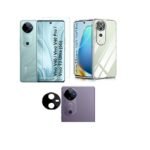 Vivo V40 / V40 Pro Clear Bumper Back Cover with Side Protection + HD Tempered Glass & Camera Lens Guard | Complete 3-in-1 Combo Pack (Transparent)