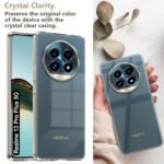 Shockproof Crystar Clear Back Cover Case Cover for Realme 13 Pro Plus 5G | Transparent Back Cover | Raised Bumps for