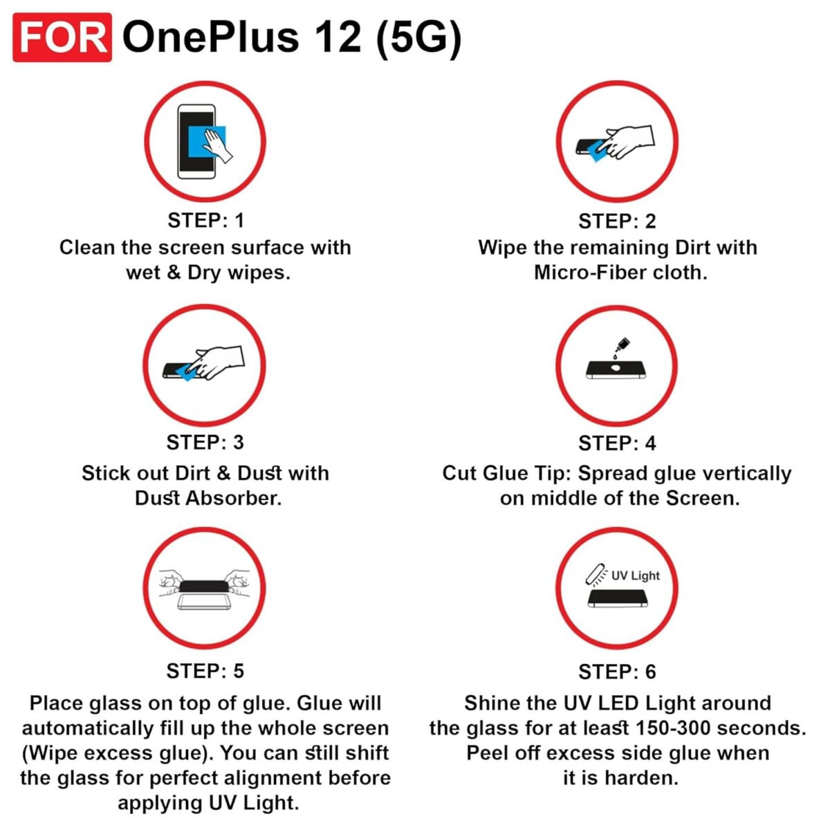 Tempered Glass Screen Protector Compatible for Etc (D-OnePlus 12 (1+12) 5G)