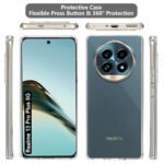Shockproof Crystar Clear Back Cover Case Cover for Realme 13 Pro Plus 5G | Transparent Back Cover | Raised Bumps for