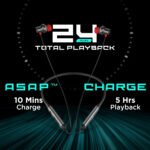 boAt Rockerz 330ANC Bluetooth Neckband in Ear Earphones with mic, ANC, 13mm Drivers, ASAP Charge, 24H Playback & ENx Tech (Gunmetal Black)