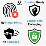 Tempered Glass Screen Guard Protector for Apple iPhone 12, Apple iPhone 12 Pro (Black) Easy Installation Kit; Pack of 1