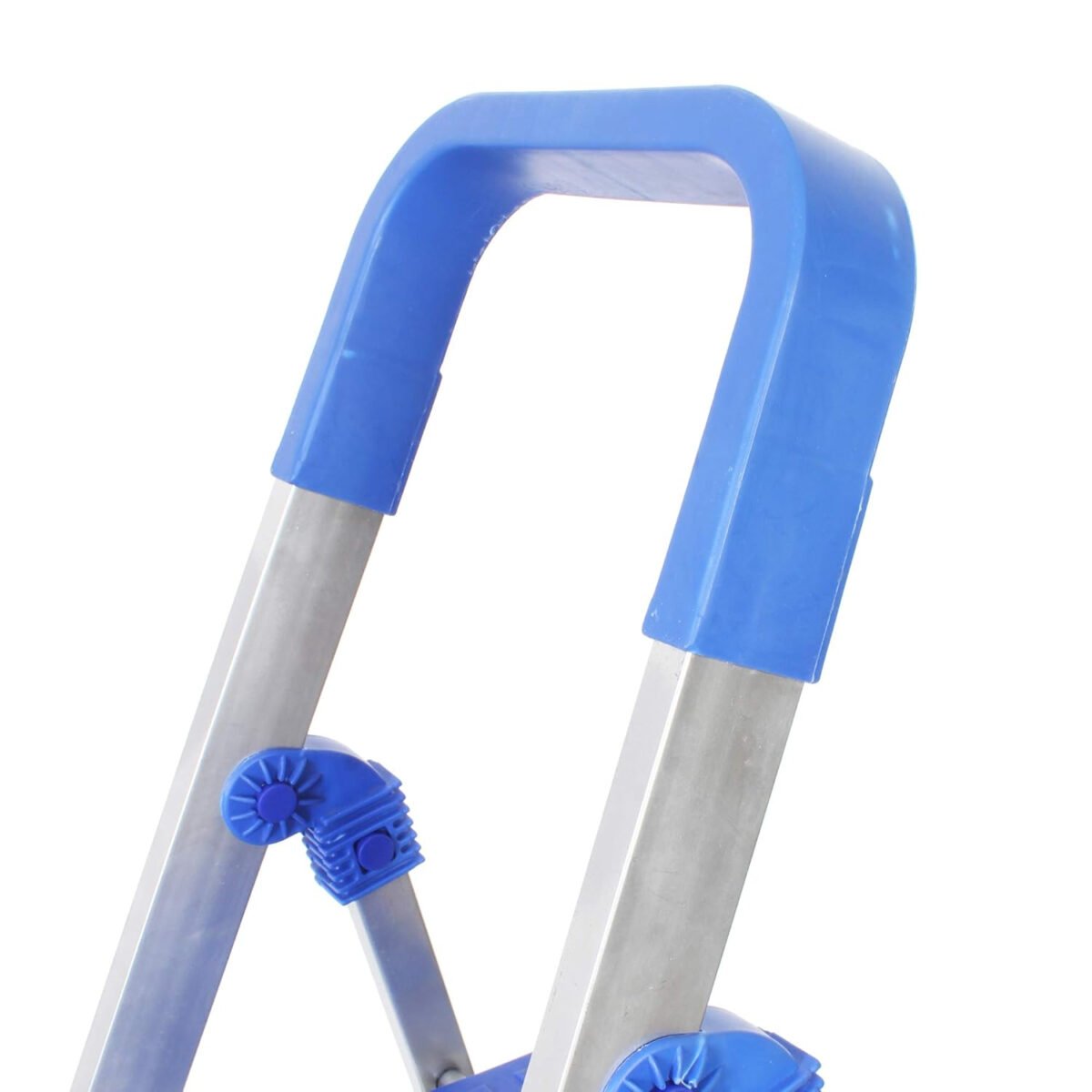 5 Step Ladder | Ladder for Home 5 Step Foldable | Aluminum Ladder for Home | Foldable ldder| Anti-Skid Shoes | Edge Guards | Nishika Pro 5 Steps (Silver & Blue)