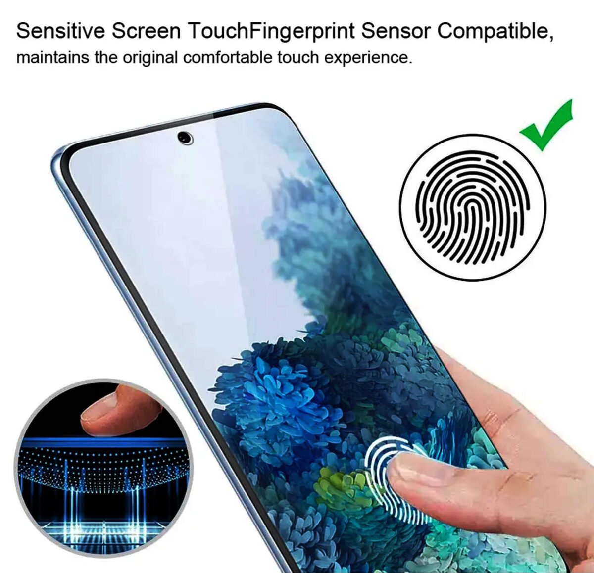 UV Tempered Glass For Samsung Galaxy S21 5G | UV Curved Screen Edge to Edge Protect Your Smartphone Screen Easy Installation Kit, Pack -1