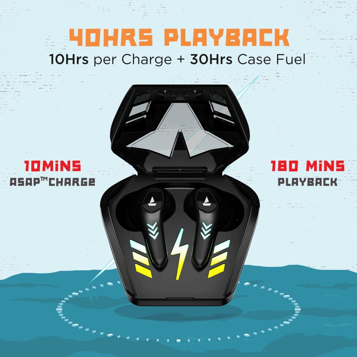 boAt Airdopes 190 in Ear TWS Earbuds with Beast Mode(50ms) for Gaming, 40H Playtime, ASAP Charge & BTv5.3 (2 color options)