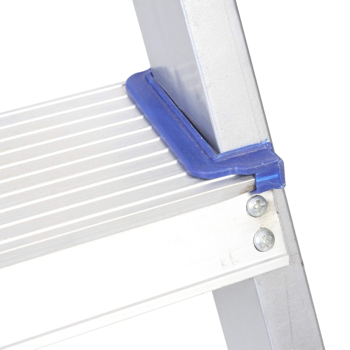 5 Step Ladder | Ladder for Home 5 Step Foldable | Aluminum Ladder for Home | Foldable ldder| Anti-Skid Shoes | Edge Guards | Nishika Pro 5 Steps (Silver & Blue)