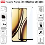 Realme Narzo N65 / Realme C65 (5G) Tempered Glass | Screen Protector Full HD Quality Tempered Glass (Black)