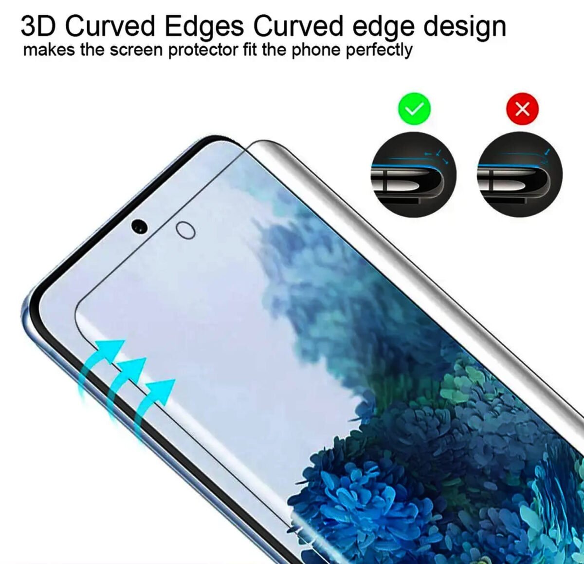 UV Tempered Glass For Samsung Galaxy S21 5G | UV Curved Screen Edge to Edge Protect Your Smartphone Screen Easy Installation Kit, Pack -1