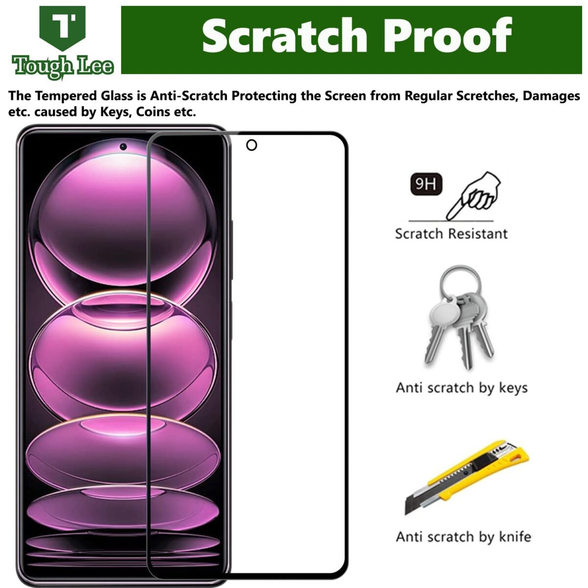 Tempered Glass Screen Guard Protector for Mi Redmi Note 12 Pro 5G / Note 12 Pro+ 5G / Note 12 Pro Plus 5G / Poco X5 Pro 5G (Edge to Edge Coverage), (Black)