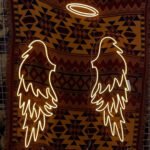 Angel Wings Neon Signs for Wall Decor Angel Wings (24 x 12) Inch Led Lights signs For Wedding, Party, Bar, Bedroom, Valentine's Day, Christmas Home Game Room Decoration (Warm White)