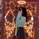 Angel Wings Neon Signs for Wall Decor Angel Wings (24 x 12) Inch Led Lights signs For Wedding, Party, Bar, Bedroom, Valentine's Day, Christmas Home Game Room Decoration (Warm White)