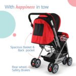 LuvLap Baby Stroller/Pram for 0 to 3 Years, New Born/Toddler/Kid, 5 Point Safety Harness, Adjustable backrest, 360°