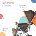 LuvLap Baby Stroller / Pram for 0 to 3 Years, New Born / Toddler / Kid, 5 Point Safety Harness, Adjustable backrest,