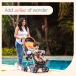 LuvLap Baby Stroller / Pram for 0 to 3 Years, New Born / Toddler / Kid, 5 Point Safety Harness, Adjustable backrest,