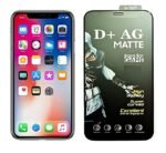 Gaming Tempered AG Matte (D+ AG) Edge to Edge Full Glue Case-friendly Tempered Glass for Apple iPhone X | 9H Hardness| Curved Edges-Black (Pack Of 1)