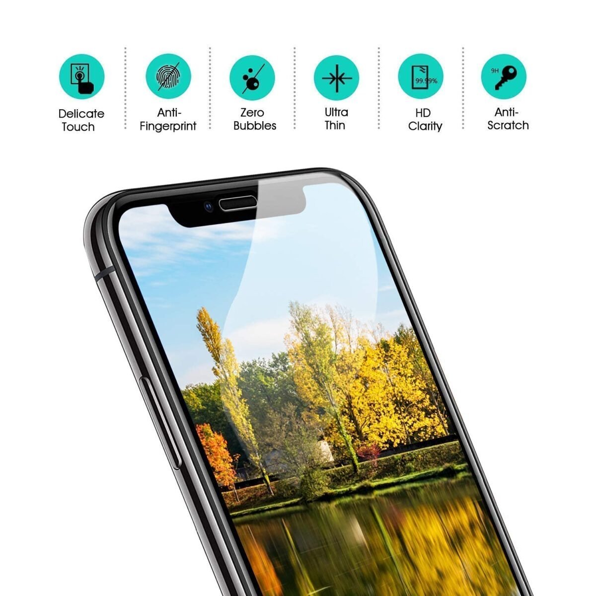 D+AG MATTE Full Glue Edge to Edge Tempered Glass (Black) Screen Protector Compatible with IPHONE 7g/8g (Pack Of 1)