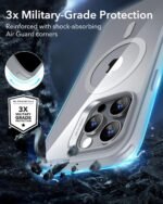 iPhone 16 Pro Case, Compatible with MagSafe, Shockproof Military-Grade Protection | Classic Hybrid Case (HaloLock), Clear (Grey)