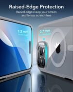 iPhone 16 Pro Case, Compatible with MagSafe, Shockproof Military-Grade Protection | Classic Hybrid Case (HaloLock), Clear (Grey)