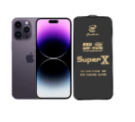 Super X Tempered Glass Screen Protector for Apple IPhone 14 Pro Max (Black) Pack of 2