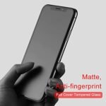 Gaming Tempered AG Matte (D+ AG) Edge to Edge Full Glue Case-friendly Tempered Glass for Apple iPhone X | 9H Hardness| Curved Edges-Black (Pack Of 1)