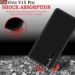 Vivo V15 Pro Back Cover | Camera Bump Protection & Ultra Slim | Matte Soft Silicon Shock Proof Rubberised Back Case Cover (Black)