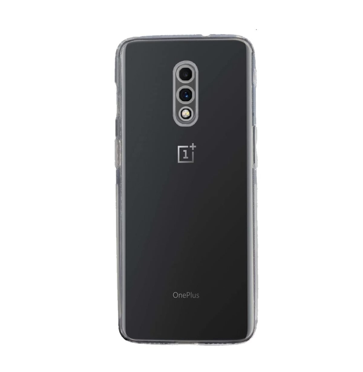Silicone, Thermoplastic Polyurethane Anti Dust Plug Mobile Cover (Soft & Flexible Back case) for OnePlus 7, Clear