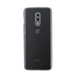 Silicone, Thermoplastic Polyurethane Anti Dust Plug Mobile Cover (Soft & Flexible Back case) for OnePlus 7, Clear