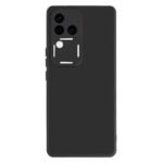 Soft Silicone Mobile Back Cover Compatible with Vivo V30 Pro (Plain Black)