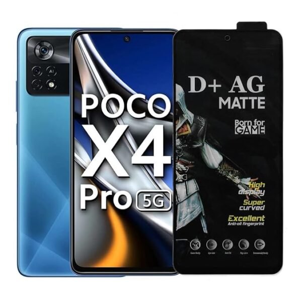D+ MATTE Gaming Tempered Glass for POCO X4 Pro 5G (Pack Of 1)
