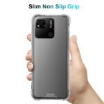 Transparent Case (Hard Back & Soft Bumper Cover) with 8 Foot Drop Porotection for Redmi Mi 10A