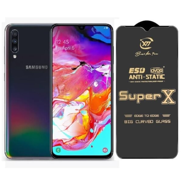 Super X Tempered Glass Screen Protector for Samsung Galaxy A10s - Pack of 2 (Black)