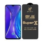 Premium Edge to Edge Super X Tempered Glass Screen Protector for Realme X7 Max  (Black) Pack of2