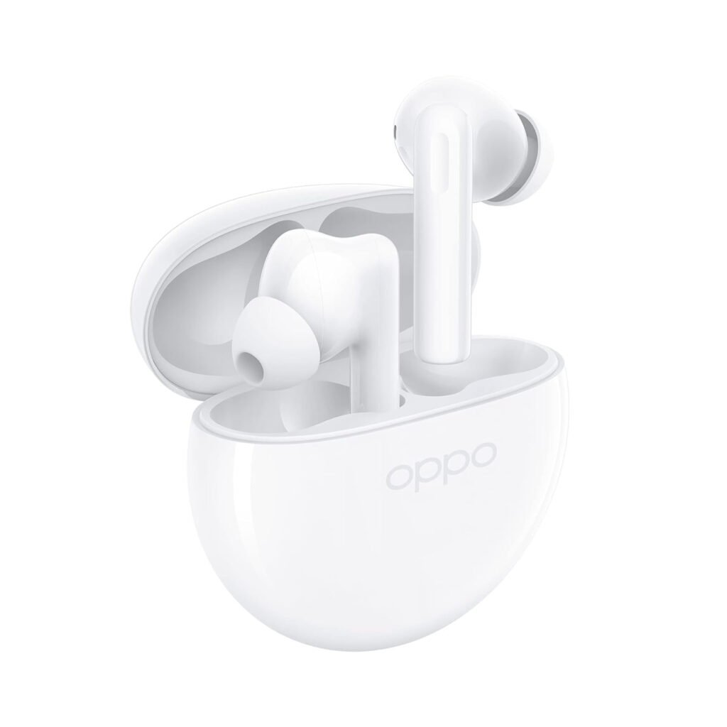 Oppo Enco Air2i Bluetooth Truly Wireless in-Ear Earbuds with Mic, Fast Charging & Up to 28Hrs Battery -Moonlight (Colour White)