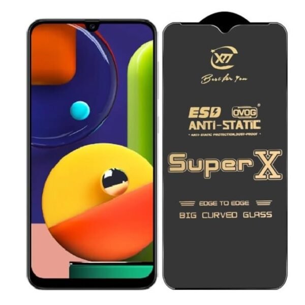 Super X Tempered Glass Screen Protector for Samsung Galaxy A21 - Pack of 2 (Black)