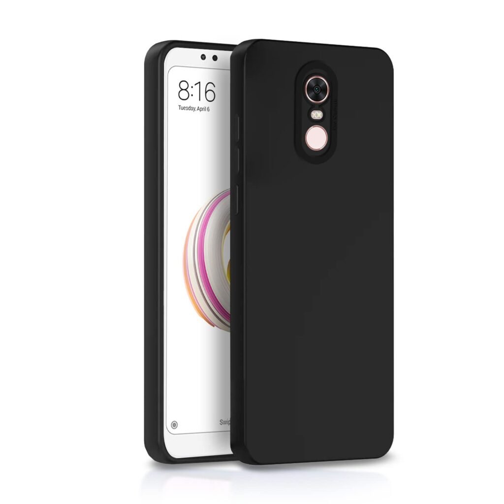 Mi Redmi Note 5 Back Cover Soft Matte Liquid Silicone TPU | Camera Protection | Shockproof Slim Back Case for Mi Redmi Note 5 (Black)
