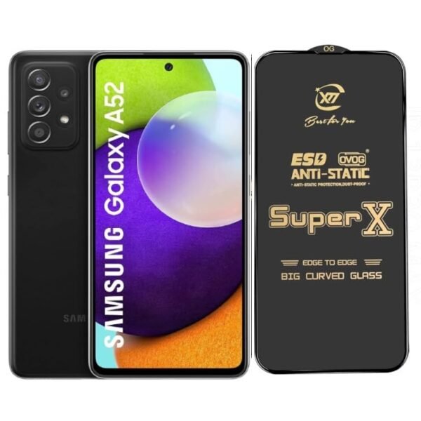 Super X Tempered Glass Screen Protector for Samsung Galaxy A53 - Pack of 2 (Black)