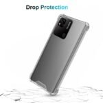 Transparent Case (Hard Back & Soft Bumper Cover) with 8 Foot Drop Porotection for Redmi Mi 10A
