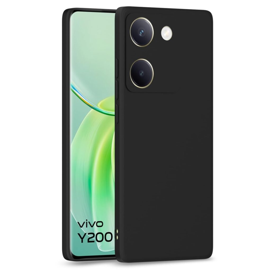 Back Cover Camera Protection Shockproof Soft Matte Silicone Back Case for Vivo Y200 Pro 5G (Blue)