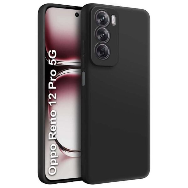 Back Cover for Oppo Reno 12 Pro 5G | Matte Soft Silicon Flexible | Camera Bump Protection | All Side Shock Proof Rubberised Back Case Cover for Reno 12 Pro 5G (Blue)