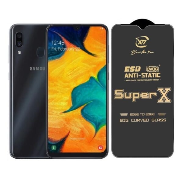 Super X Tempered Glass Screen Protector for Samsung Galaxy A10s - Pack of 2 (Black)