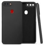 Back Cover Case for Oppo A5 | Oppo A5s (Matte Finish Silicone with Inside Fiber Cloth |Black)