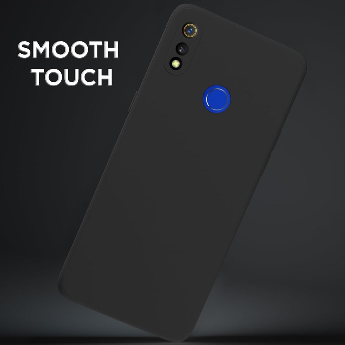 Realme 3 Back Cover Soft Matte Liquid Silicone TPU | Camera Protection | Shockproof Slim Back Case for Realme 3 (Black)