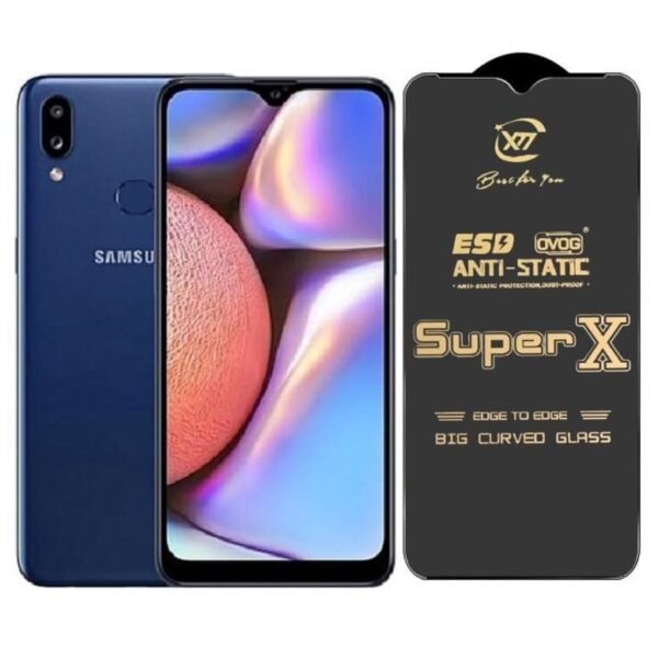 Super X Tempered Glass Screen Protector for Samsung Galaxy A10s - Pack of 2 (Black)