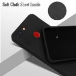 Back Cover Case for Oppo A5 | Oppo A5s (Matte Finish Silicone with Inside Fiber Cloth |Black)