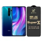 Premium Edge to Edge Super X Tempered Glass Screen Protector for Redmi Note 8 Pro - Pack of 2 (Black)