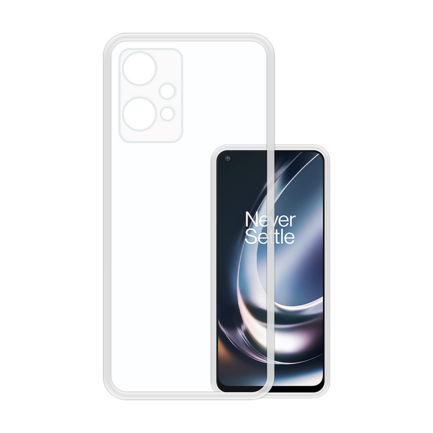 Kwmobile Custodia Con Cordino Per OnePlus Nord CE 2 Lite 5G - Cover TPU Trasparente/nera